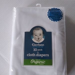 Gerber organic cotton cloth diapers with diaper pins